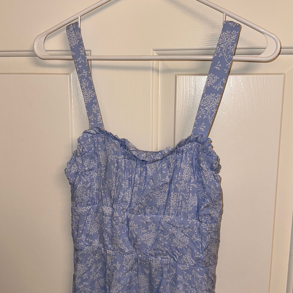 Light blue floral babydoll dress